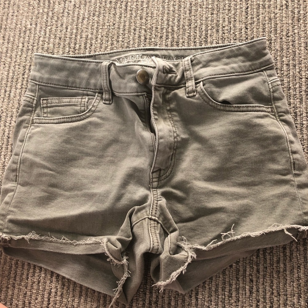 american eagle jean shorts hi rise shortie